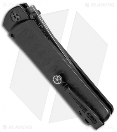 Kizlyar Supreme Knives Whisper Liner Lock Knife Black G-10 (3.75" Black SW)