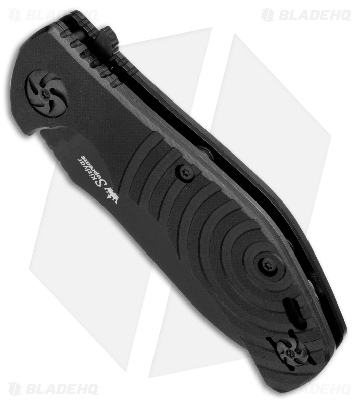 Kizlyar Supreme Knives Bloke X D2 Liner Lock Knife Black G-10 (3.75" Black)