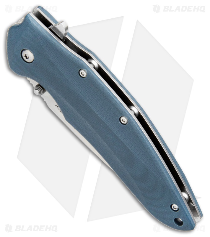 Kizlyar Supreme Knives Zorg D2 Liner Lock Knife Blue G-10 (3.25" Satin)