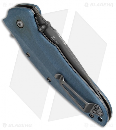 Kizlyar Supreme Knives Zorg D2 Liner Lock Knife Blue G-10 (3.25" Gray)