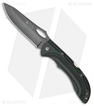 Kizlyar Supreme  Dream Folding Knife Green/Black Micarta (4.125" Black) KK0167