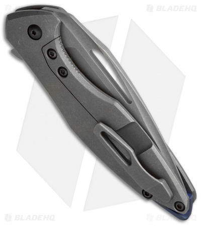 Koenig Arius Frame Lock Knife Titanium w/LP (3.5" Stonewash)