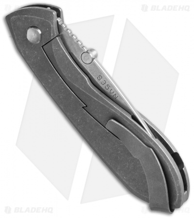 Koenig Knives Zenaida Frame Lock Knife Titanium (2.75" Stonewash)
