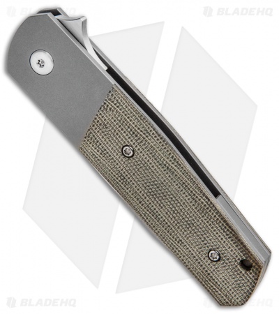 Alliance Designs Laconico EZE Knife Green Micarta Bolsterlock (3" Hand Satin)  