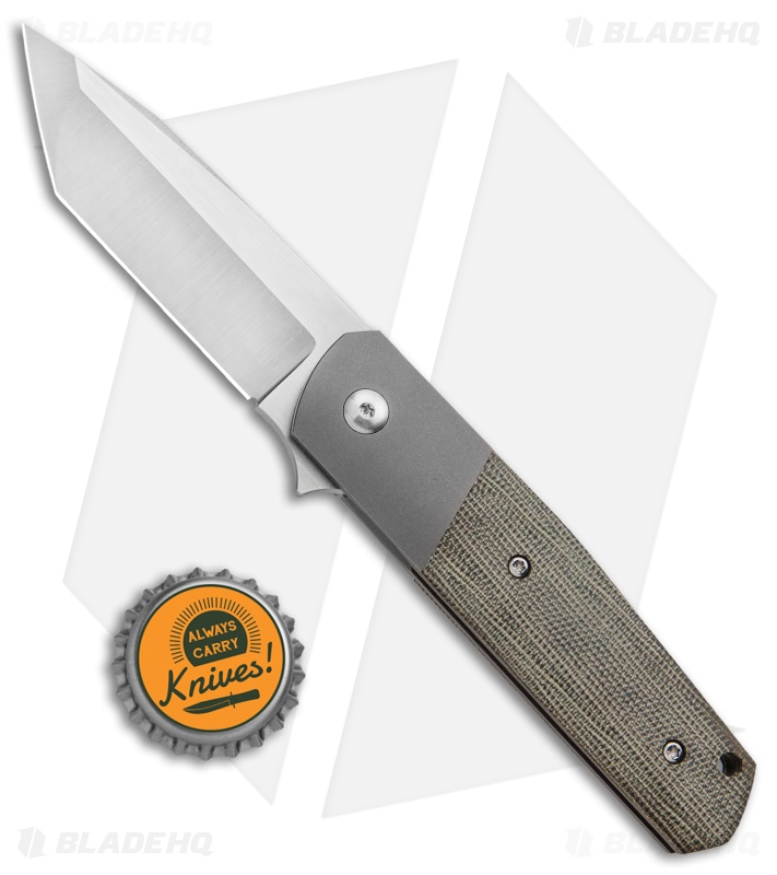 Alliance Designs Laconico EZE Knife Green Micarta Bolsterlock (3" Satin)  