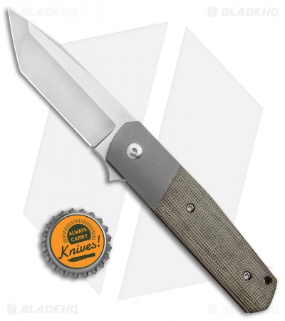 Alliance Designs Laconico EZE Knife Green Micarta Bolsterlock (3" Satin)  