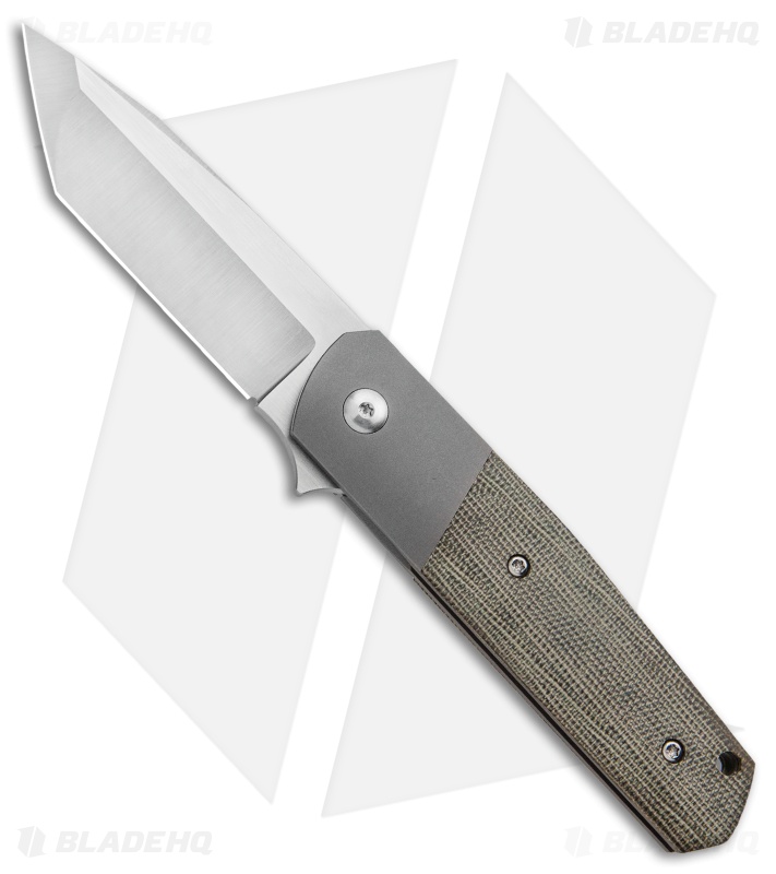 Alliance Designs Laconico EZE Knife Green Micarta Bolsterlock (3" Satin)  