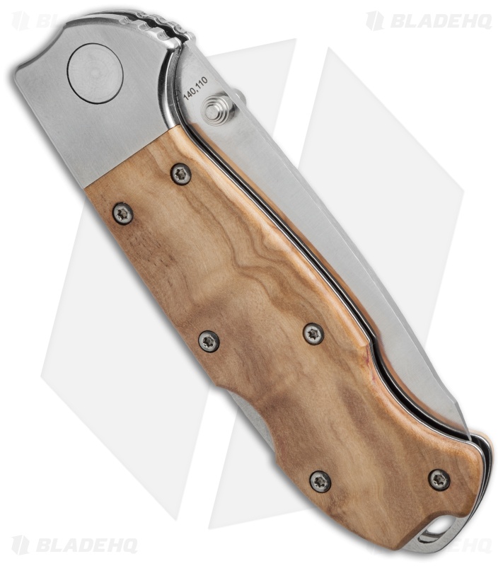 LakeR Model 1 Lockback Knife Olive Wood (3.125" Satin)