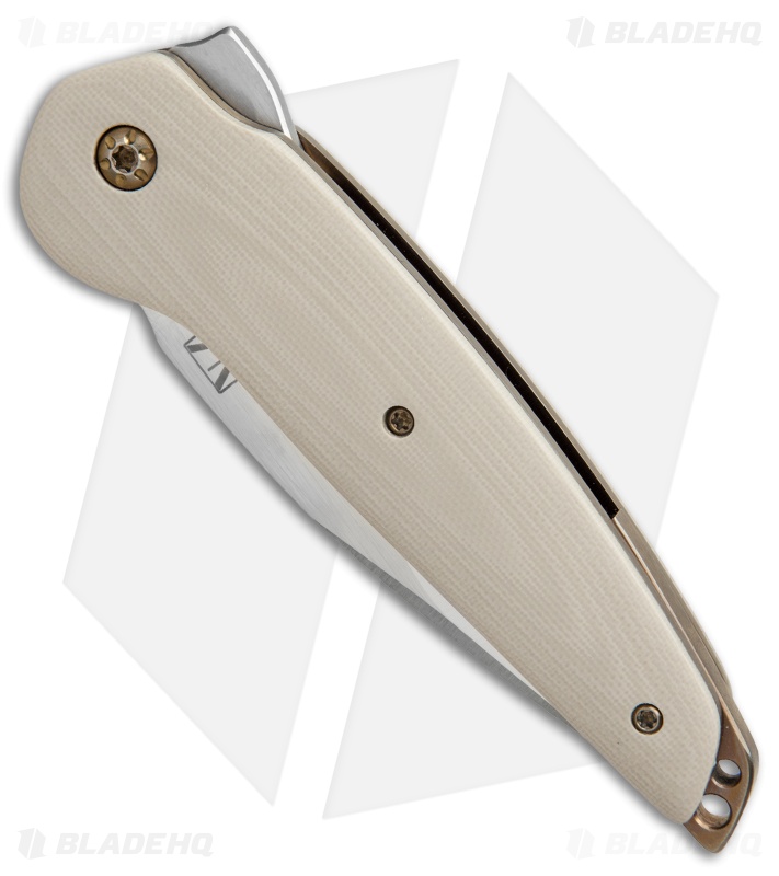 Les Voorhies Faisil Yamin Supernova Liner Lock Knife Tan G-10 (3.5" Satin) 1/15