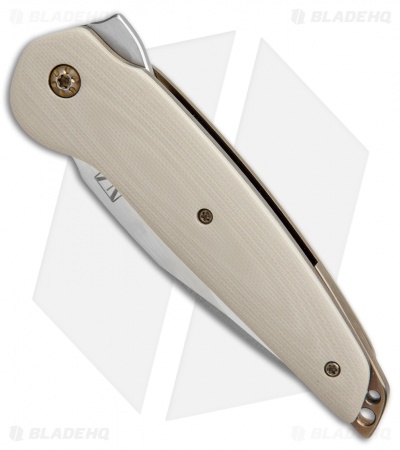Les Voorhies Faisil Yamin Supernova Liner Lock Knife Tan G-10 (3.5" Satin) 1/15