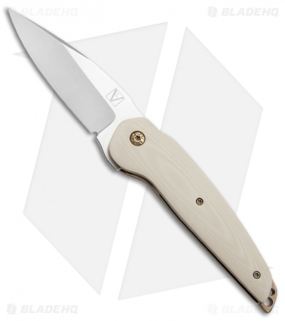 Les Voorhies Faisil Yamin Supernova Liner Lock Knife Tan G-10 (3.5" Satin) 1/15