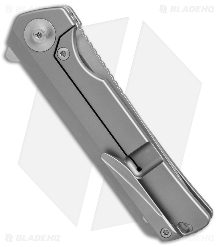 Liong Mah Design Warrior One V2 Titanium Flipper Knife (3.375" Stonewash)