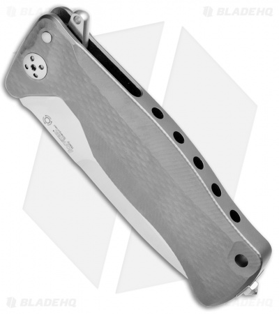 LionSteel SR-11 Integral Frame Lock Knife Titanium (3.6" Satin)
