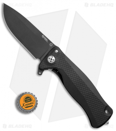 LionSteel SR-11A Integral Frame Lock Knife Black Aluminum (3.6" Black)