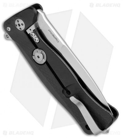 LionSteel SR-11A Integral Frame Lock Knife Black Aluminum (3.7" Satin)