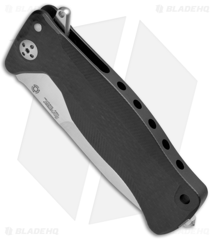 LionSteel SR-11A Integral Frame Lock Knife Black Aluminum (3.7" Satin)