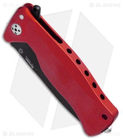 LionSteel SR-11A Integral Frame Lock Knife Red Aluminum (3.6" Black)