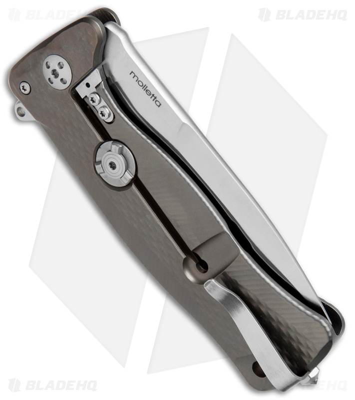 LionSteel SR-11 Flipper Integral Frame Lock Knife Bronze Titanium (3.6" Satin)