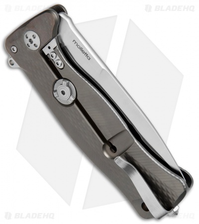 LionSteel SR-11 Flipper Integral Frame Lock Knife Bronze Titanium (3.6" Satin)