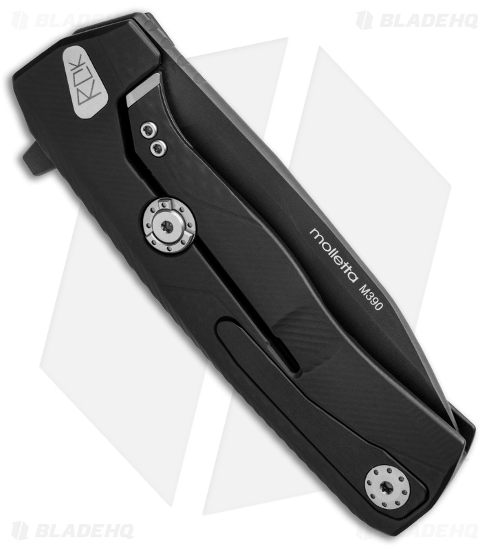 LionSteel ROK Integral Frame Lock Knife Black Aluminum (3.4" Black) 