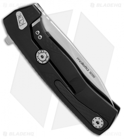 LionSteel ROK Integral Frame Lock Knife Black Aluminum (3.4" Satin) 