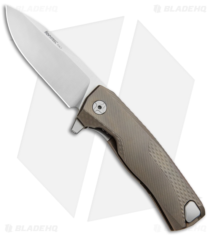 LionSteel ROK - Integral Frame Lock Knife | Bronze Titanium | Blade HQ