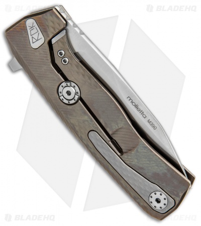 LionSteel ROK Integral Frame Lock Knife Bronze Titanium (3.4" Satin) 