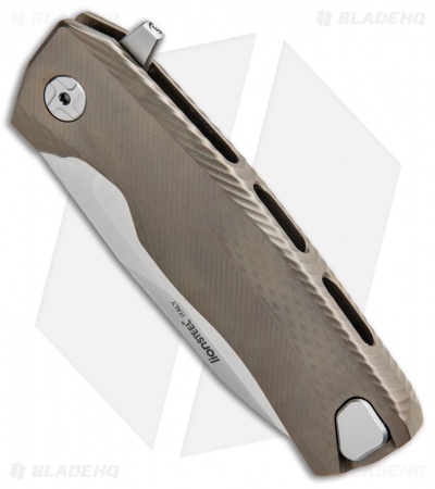 LionSteel ROK Integral Frame Lock Knife Bronze Titanium (3.4" Satin) 