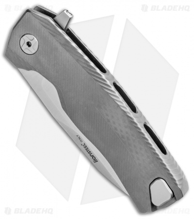 LionSteel ROK Integral Frame Lock Knife Gray Titanium (3.4" Satin) 