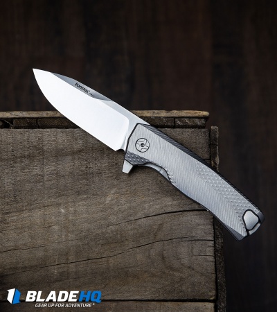 LionSteel ROK Integral Frame Lock Knife Gray Titanium (3.4" Satin) 