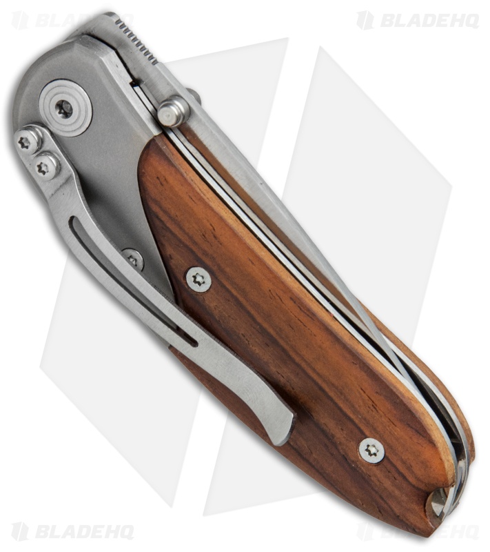 LionSteel Mini Cocobolo Wood w/ Titanium Bolster Folding Pocket Knife 8200 CB