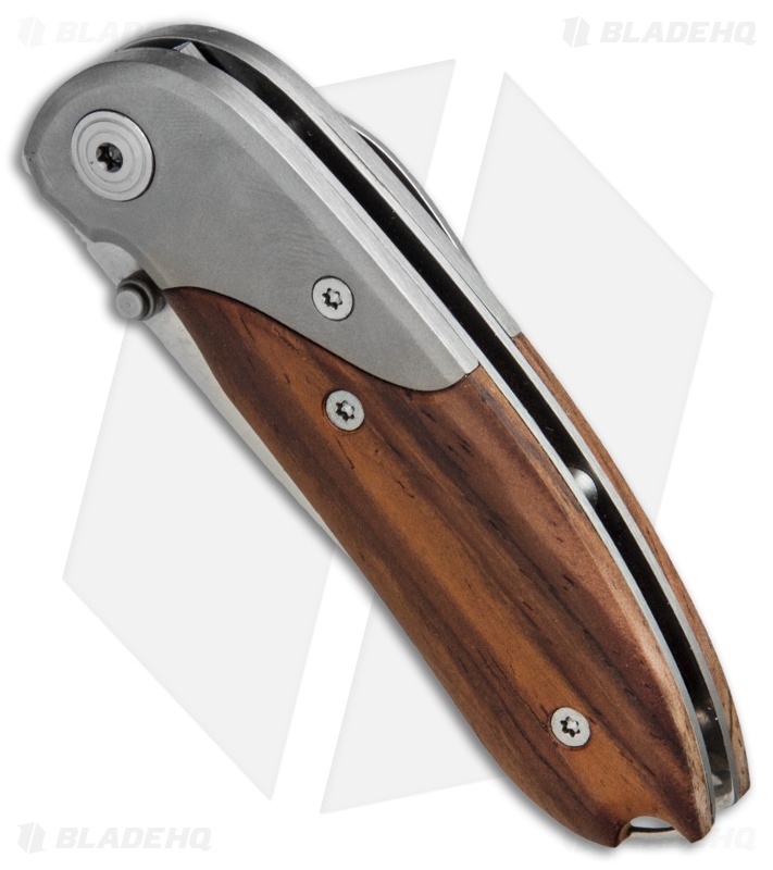 LionSteel Mini Cocobolo Wood w/ Titanium Bolster Folding Pocket Knife 8200 CB