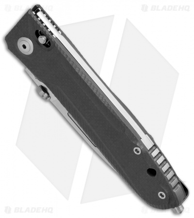 LionSteel Big Daghetta Folding Knife Black G-10 (3.7" Satin)