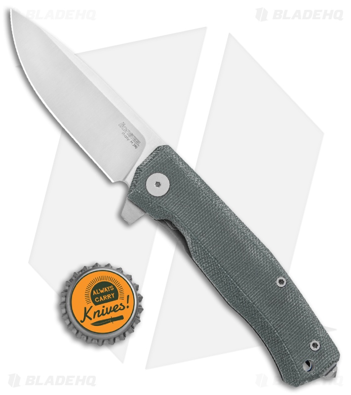 LionSteel Myto Flipper Knife Black Canvas Micarta - Blade HQ