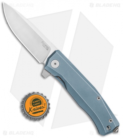 LionSteel Myto Flipper Frame Lock Knife Blue Titanium (3.25" Satin) MT01BL