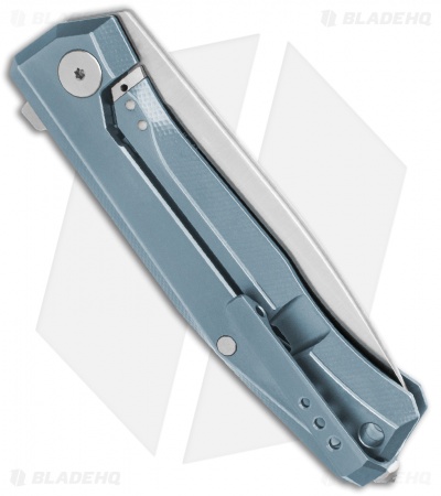 LionSteel Myto Flipper Frame Lock Knife Blue Titanium (3.25" Satin) MT01BL