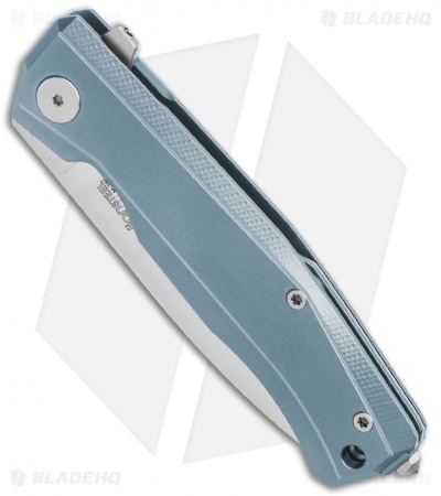 LionSteel Myto Flipper Frame Lock Knife Blue Titanium (3.25" Satin) MT01BL