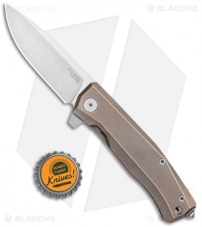 LionSteel Myto Flipper Knife Bronze Titanium (3.25" Satin) MT01BR