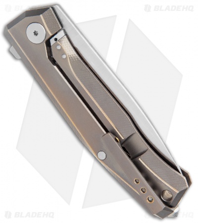 LionSteel Myto Flipper Knife Bronze Titanium (3.25" Satin) MT01BR