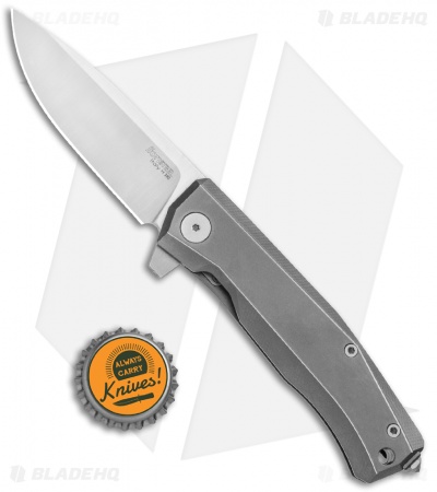 LionSteel Myto Flipper Frame Lock Knife Gray Titanium (3.25" Satin) MT101GY