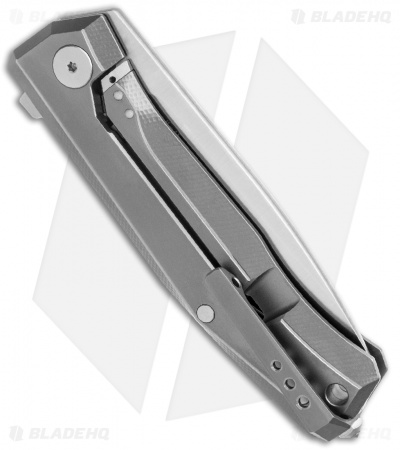 LionSteel Myto Flipper Frame Lock Knife Gray Titanium (3.25" Satin) MT101GY