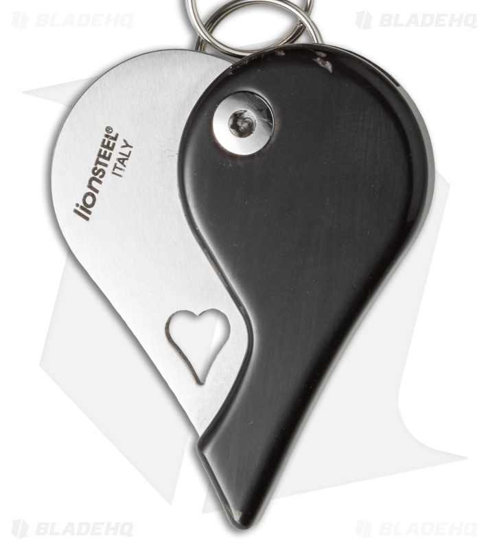 LionSteel LionBeat Folding Keychain Knife Dark Horn (1.125" Satin) 