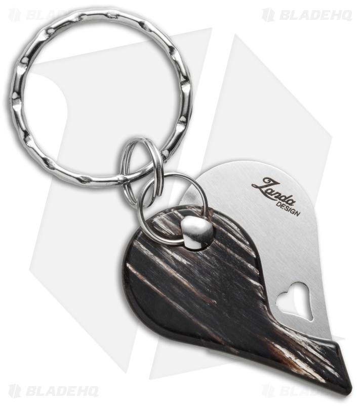 LionSteel LionBeat Folding Keychain Knife Dark Horn (1.125" Satin) 