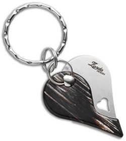 LionSteel LionBeat Folding Keychain Knife Dark Horn (1.125&quot; Satin)  | 44740