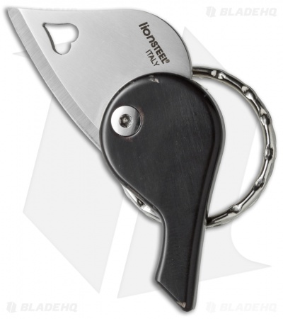 LionSteel LionBeat Folding Keychain Knife Dark Horn (1.125" Satin) 