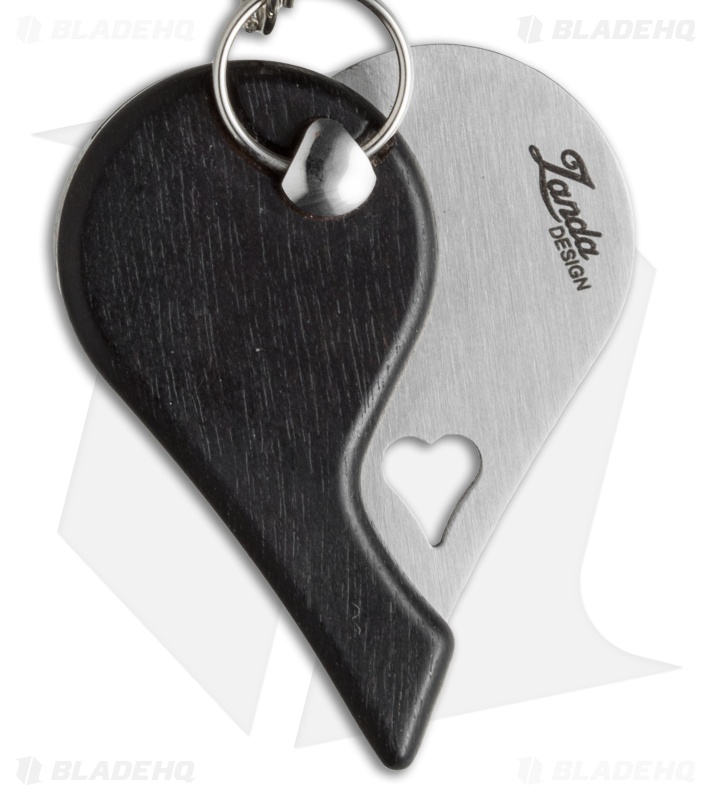 LionSteel LionBeat Folding Keychain Knife Ebony Wood (1.125" Satin) 