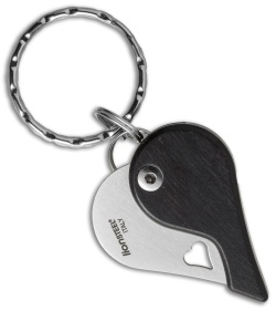 LionSteel LionBeat Folding Keychain Knife Ebony Wood (1.125&quot; Satin)  | 44741