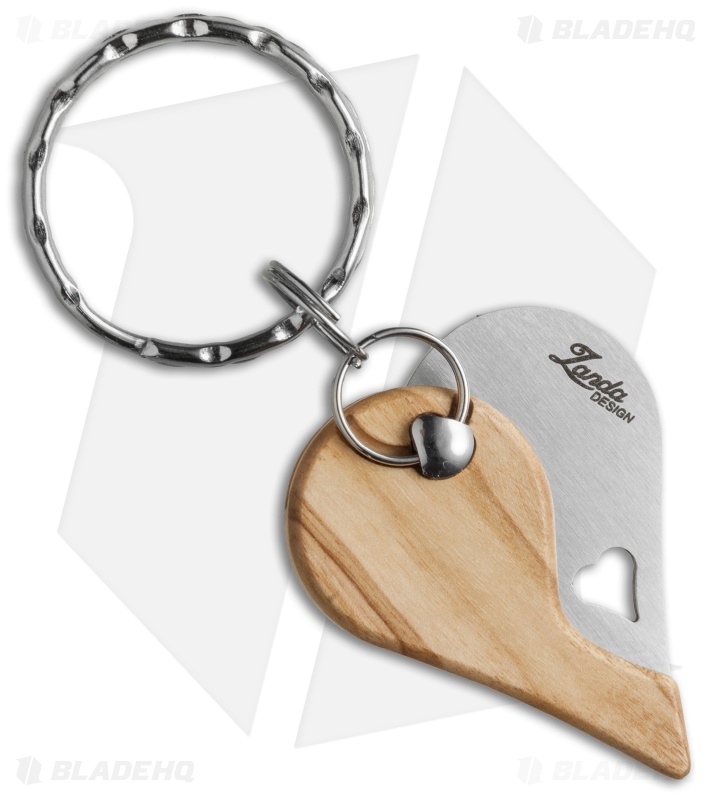 LionSteel LionBeat Folding Keychain Knife Olivewood (1.125" Satin) 
