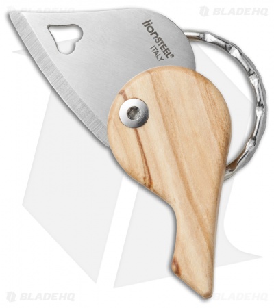 LionSteel LionBeat Folding Keychain Knife Olivewood (1.125" Satin) 