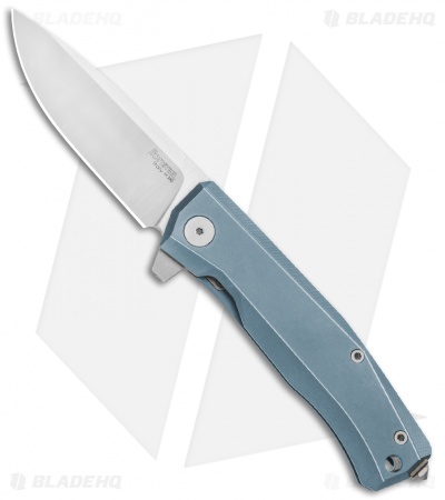 LionSteel Myto Flipper Frame Lock Knife Blue Titanium (3.25" Satin) MT01BL